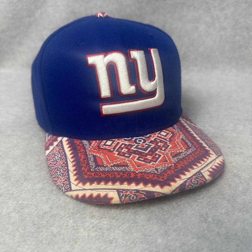 New York Giants Hat Cap Snap Back Mens Large Blue Red NFL Football Aztec 9FIFTY